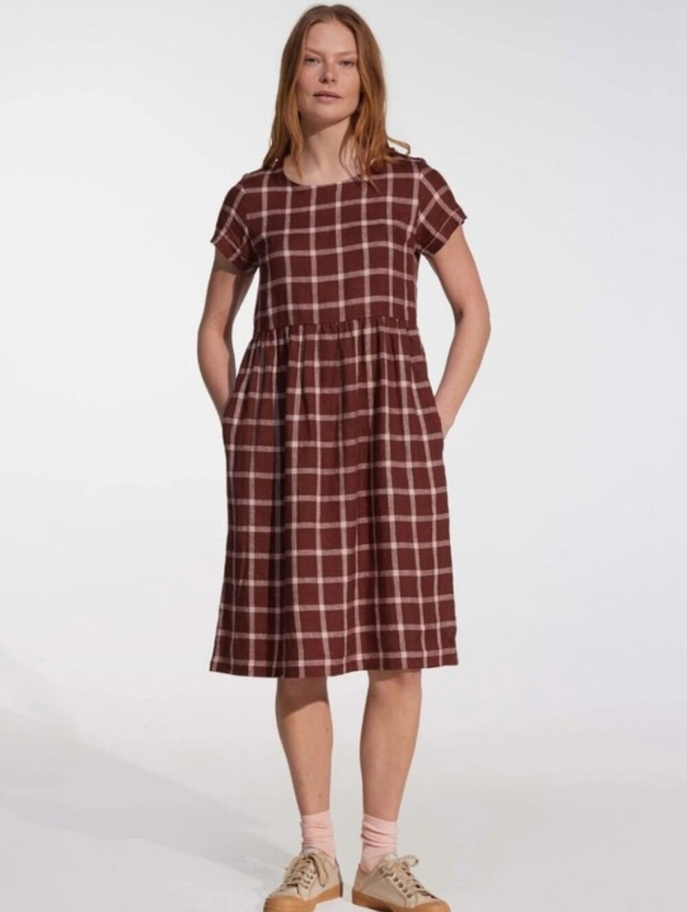 Pyne & Smith Linen Day Dress In Stripe - Picture 4 of 16